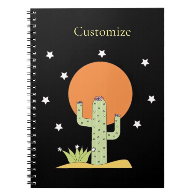 Caderno Espiral Desert Cactus Sun Thunder_Cove (Frente)