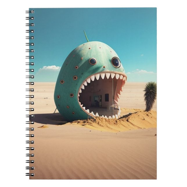Caderno Espiral Desert monster house (Frente)