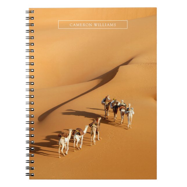 Caderno Espiral Desertos | Tuareg Walk com Camels (Frente)