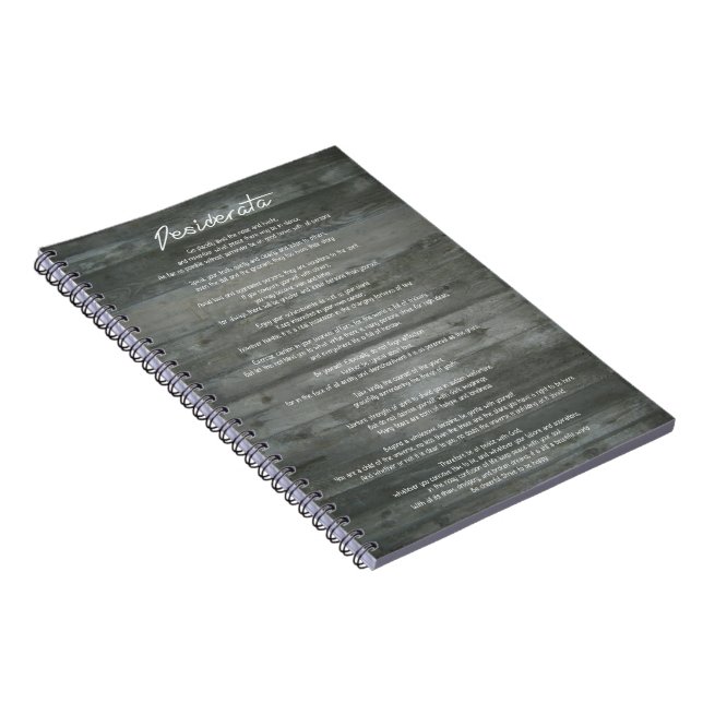 Caderno Espiral Desiderata "Coisas Desejadas" Impressão Inspiracio (Lado Direito)