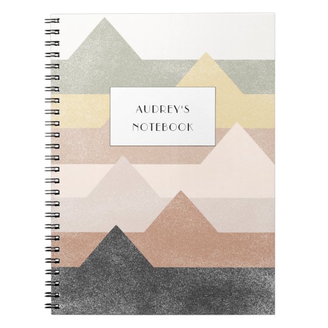 Caderno Espiral design abstrato (Frente)