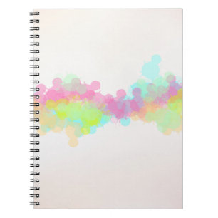 Caderno Espiral Design abstrato colorido do divisor de águas