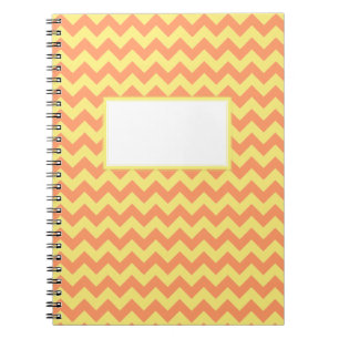 Caderno Espiral Design amarelo de Chevron