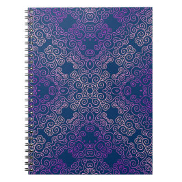 Caderno Espiral design arabesco roxo rico
