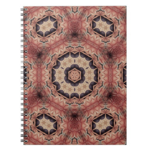 Caderno Espiral Design artística. Padrão de movimento da arte deco
