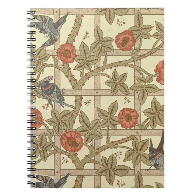 Caderno Espiral Design azul e alaranjado do papel de parede da (Frente)