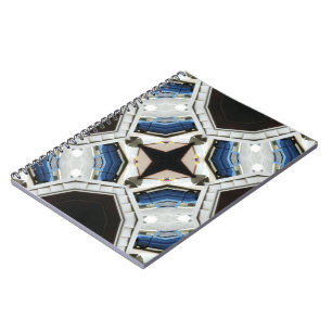 Caderno Espiral Design Azul escuro e claro