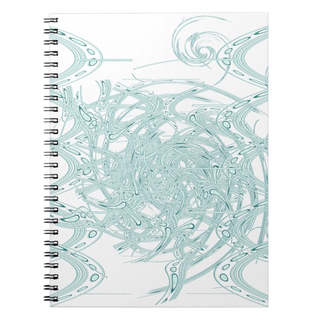 Caderno Espiral Design claro verde branco (Frente)