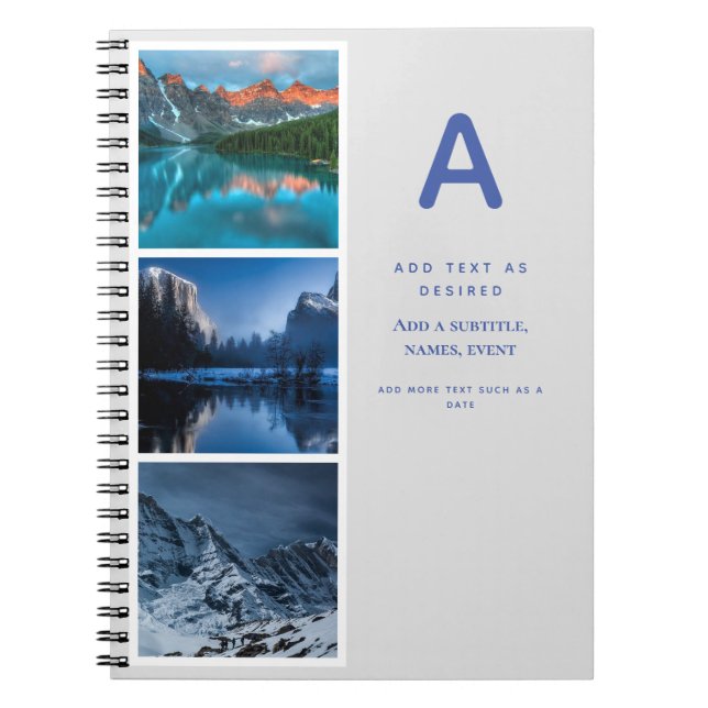 Caderno Espiral Design com texto inicial do Diário próprio (Frente)