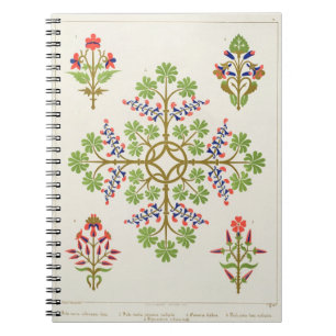 Caderno Espiral Design cor-de-rosa do papel de parede do motivo,
