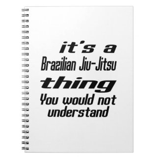 Caderno Espiral Design da coisa de Jiu-Jitsu do brasileiro