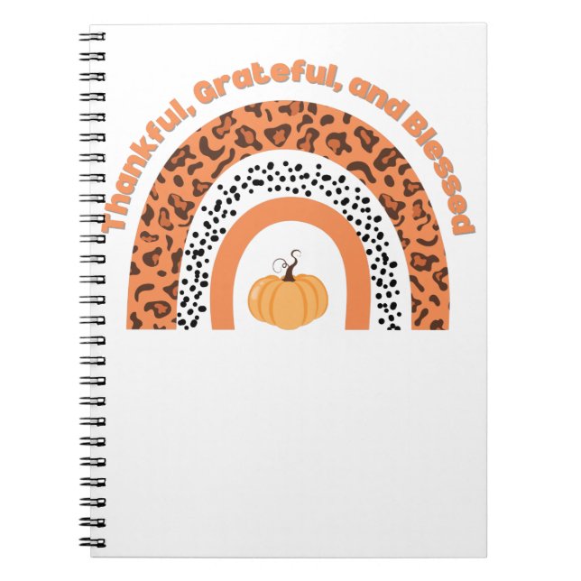 Caderno Espiral Design de abóbora (Frente)