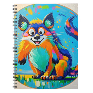 Caderno Espiral Design de abstrato de arte colorida