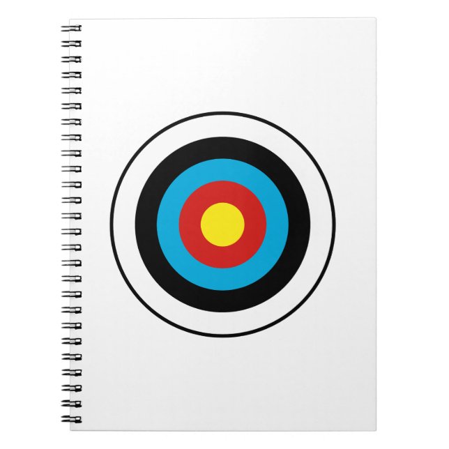 Caderno Espiral Design de Alvo Bullseye (Frente)