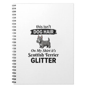 Caderno Espiral Design de Amante de Cão Divertido com Brilho de Te