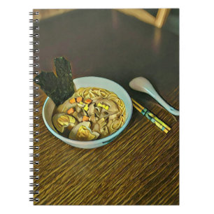 Caderno Espiral Design de amante de macarrão
