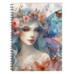 Caderno Espiral Design de Aquarela