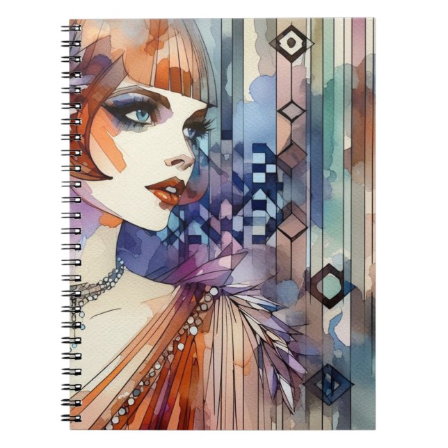 Caderno Espiral Design de Aquarela (Frente)
