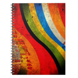 Caderno Espiral Design de Artsy Striped