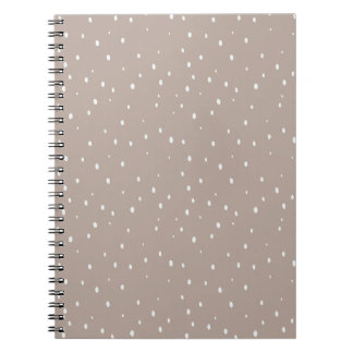 Caderno Espiral Design de Bolinhas minimalista em tons silenciosos