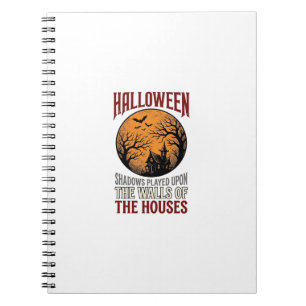Caderno Espiral Design de Camisa da Lua da Casa Assombrada do Hall
