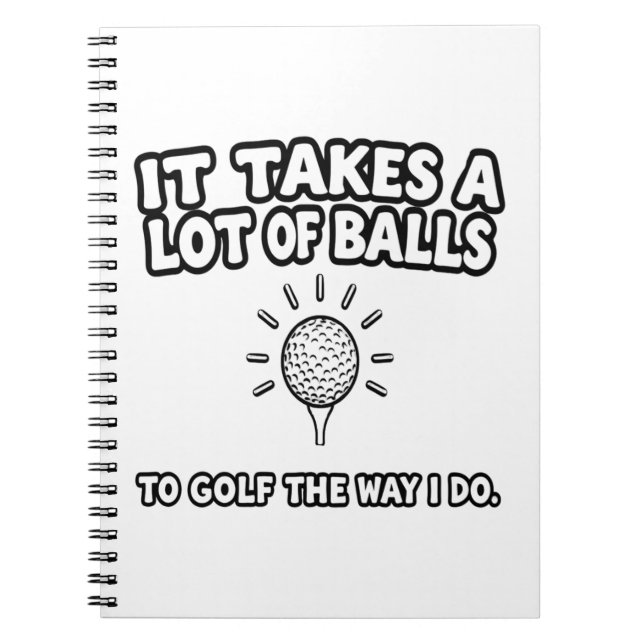 Caderno Espiral Design de Camisa T do Golf Lover (Frente)