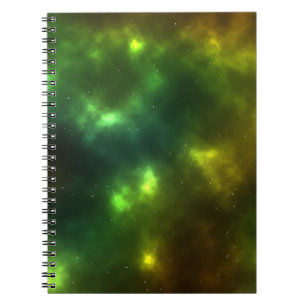 Caderno Espiral Design de Constelações do Espaço Cósmico Abstrato