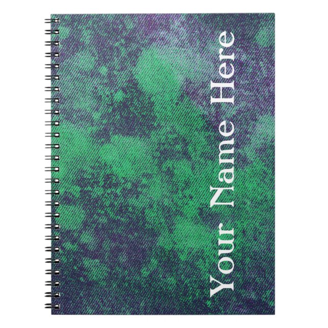 Caderno Espiral Design de Denim Lavado #2 @ Emporio Moffa (Frente)