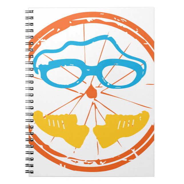 Caderno Espiral Design de diversão Triathlon (Frente)