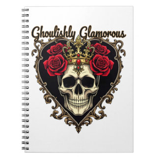 Caderno Espiral Design de Elegância Halloween Ghouly Glamorous