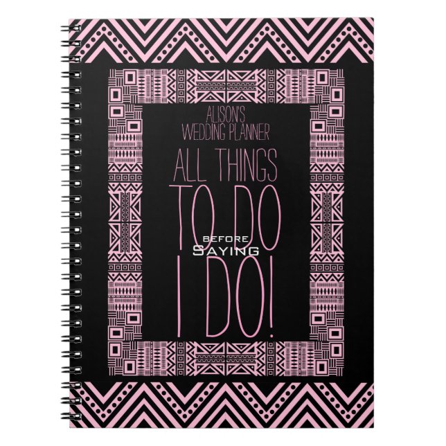 Caderno Espiral Design de Étnica Personalizada Planner 3 (Frente)