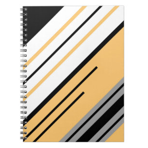 Caderno Espiral Design de faixas diagonais