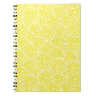 Caderno Espiral Design de fatias de limão
