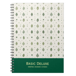 Caderno Espiral Design de Folhagem Natural Simples Estético