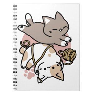 Caderno Espiral Design de Gatos Fofos e Divertidos – Patas e Diver