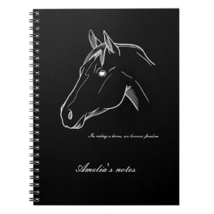Caderno Espiral Design de linha mínima equina