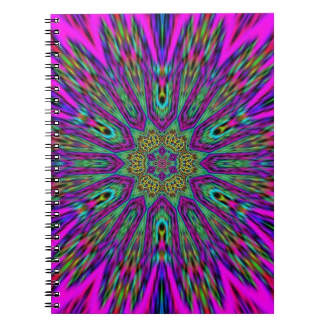 Caderno Espiral design de mandala (Frente)