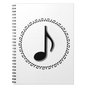 Caderno Espiral Design de Música da Oitava Nota