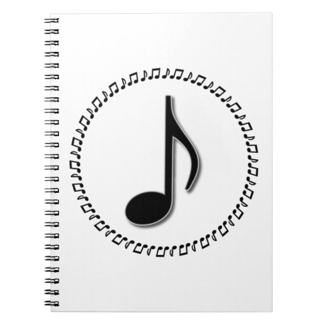 Caderno Espiral Design de Música da Oitava Nota (Frente)