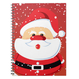 Caderno Espiral Design de Natal do Papai Noel