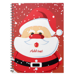 Caderno Espiral Design de Natal do Papai Noel