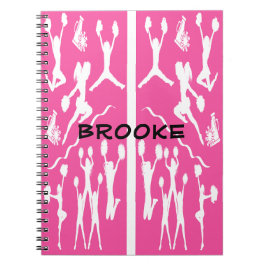 Caderno Espiral DESIGN DE NOTEBOOK ESPIRAL cheerleader BRANCO E TI