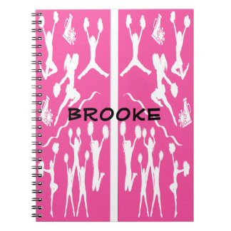 Caderno Espiral DESIGN DE NOTEBOOK ESPIRAL cheerleader BRANCO E TI