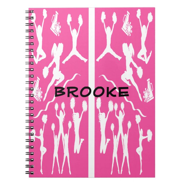 Caderno Espiral DESIGN DE NOTEBOOK ESPIRAL cheerleader BRANCO E TI (Frente)