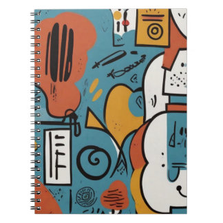 Caderno Espiral Design de notebook Vibrant Abstrato