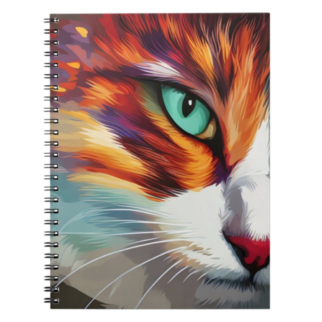 Caderno Espiral Design de Olho de Gato (Frente)