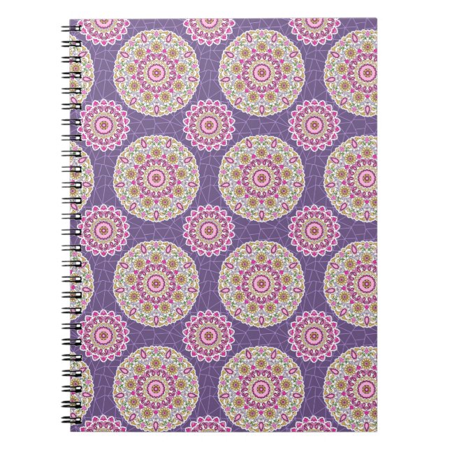 Caderno Espiral design de padrão aloheio (Frente)