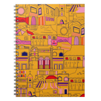 Caderno Espiral Design de Padrão Sensível de Têxtil Mexicano
