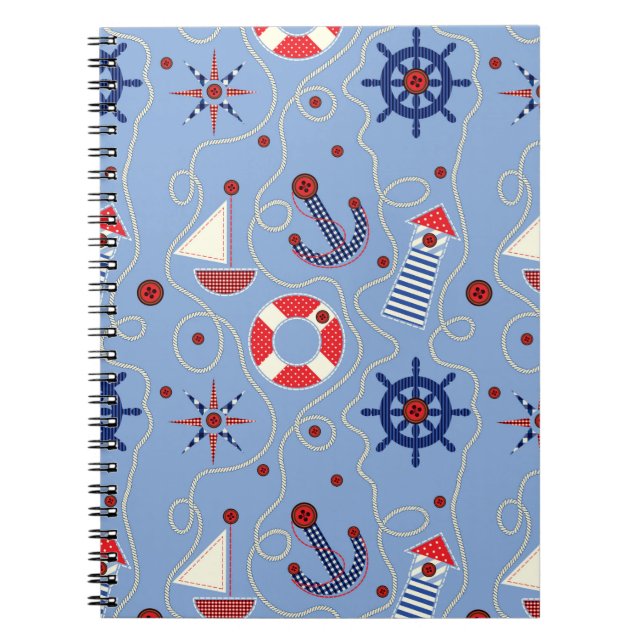 Caderno Espiral Design de Patches (Frente)