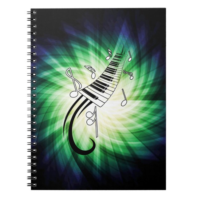 Caderno Espiral Design de Piano legal (Frente)